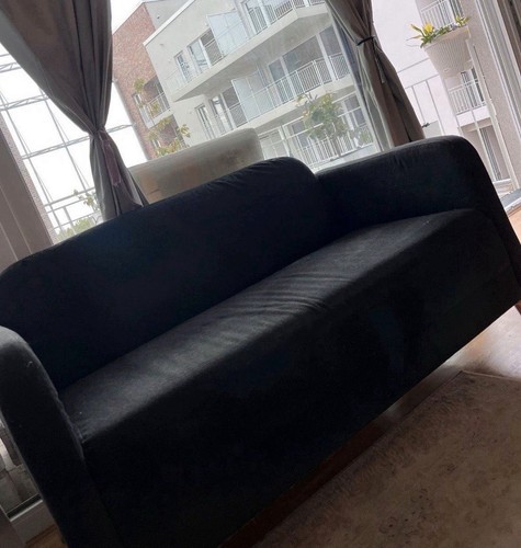 Schwarzes ikea sofa sitzer - 2,