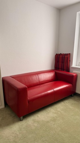 Leder sofa rot kunstleder - leder,